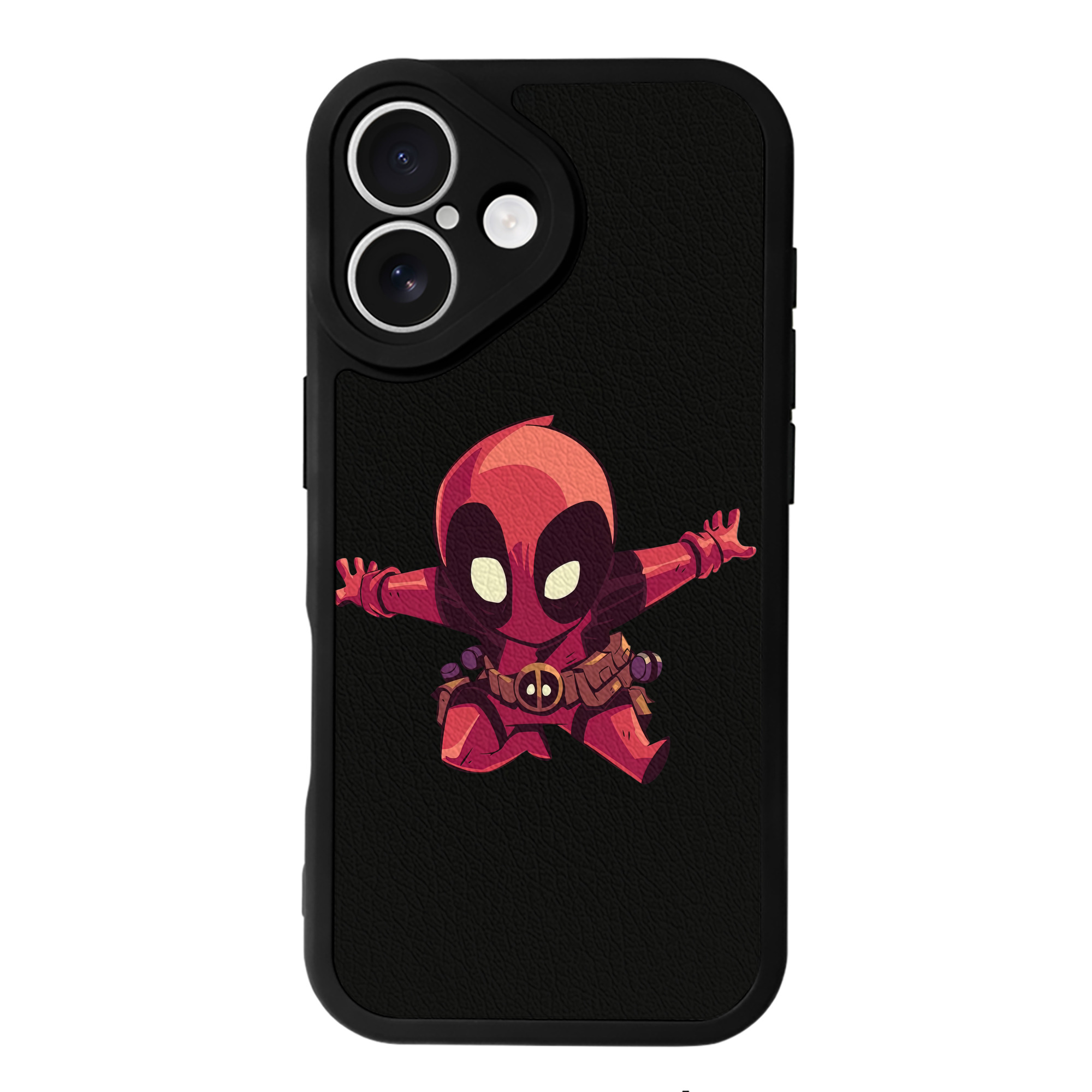 （画像用） Deadpool デッドプール 【iPhone 16シリーズ対応】シリコンスマホケース（レザー調） 材質：シリコン